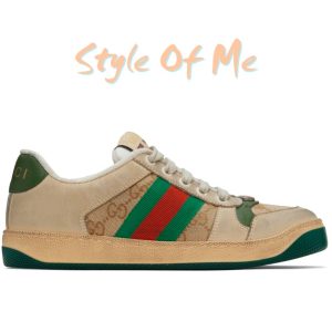 Giày ‎Gucci Wmns Screener ‘Distressed Pink Green’